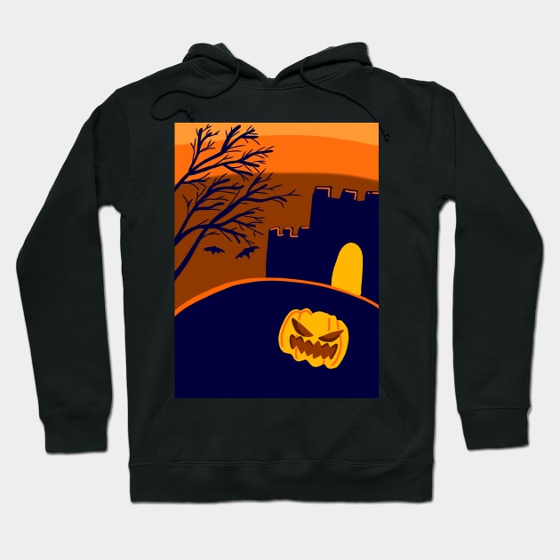 Halloween Castle Hoodie by BarnawiMT